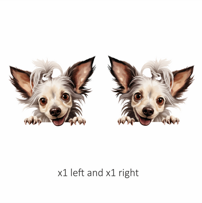 White Dog Chihuahua Smiling Cute Vinyl Sticker Decal