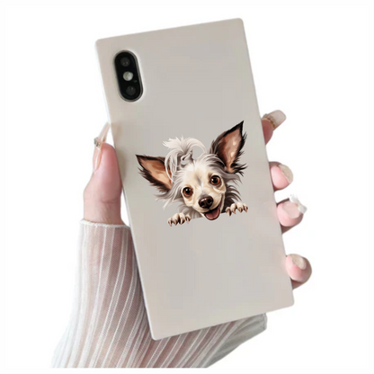 White Dog Chihuahua Smiling Cute Vinyl Sticker Decal