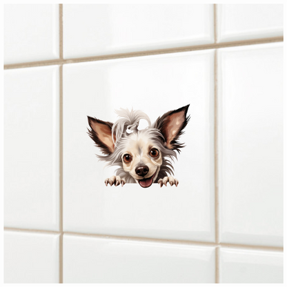 White Dog Chihuahua Smiling Cute Vinyl Sticker Decal