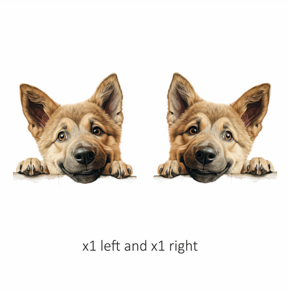 Brown Dog Puppy Cute Smiling Vinyl Sticker Decal