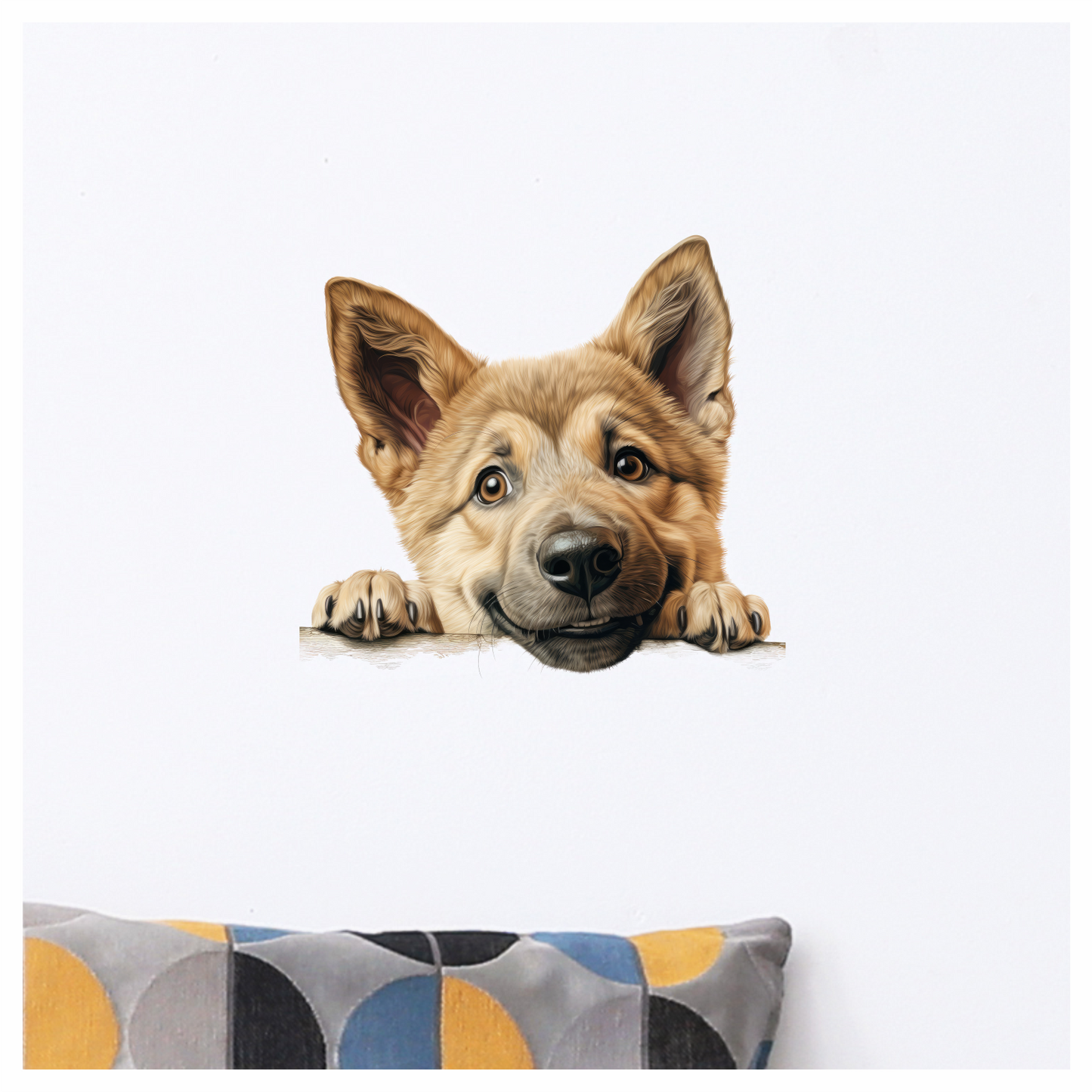 Brown Dog Puppy Cute Smiling Vinyl Sticker Decal