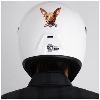 Brown Happy Dog Cartoon Terrier Vinyl Sticker Decal