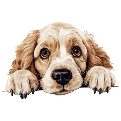 Brown Dog Cocker Spaniel Cute Vinyl Sticker Decal