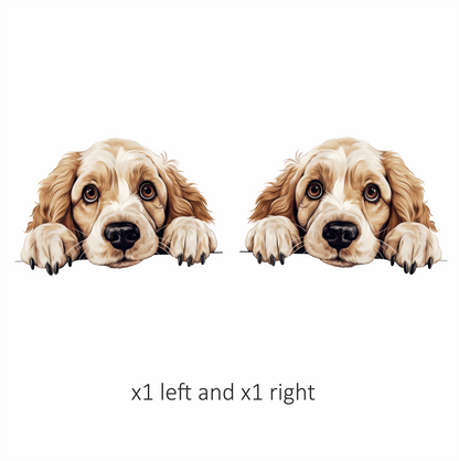 Brown Dog Cocker Spaniel Cute Vinyl Sticker Decal