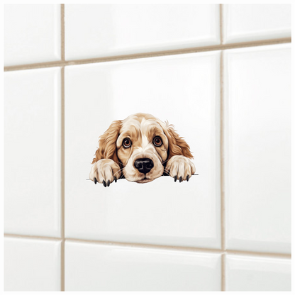 Brown Dog Cocker Spaniel Cute Vinyl Sticker Decal