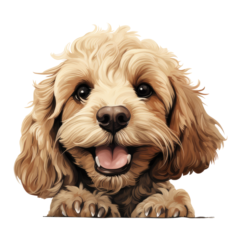Golden Dog Puppy Happy Face Vinyl Sticker Decal