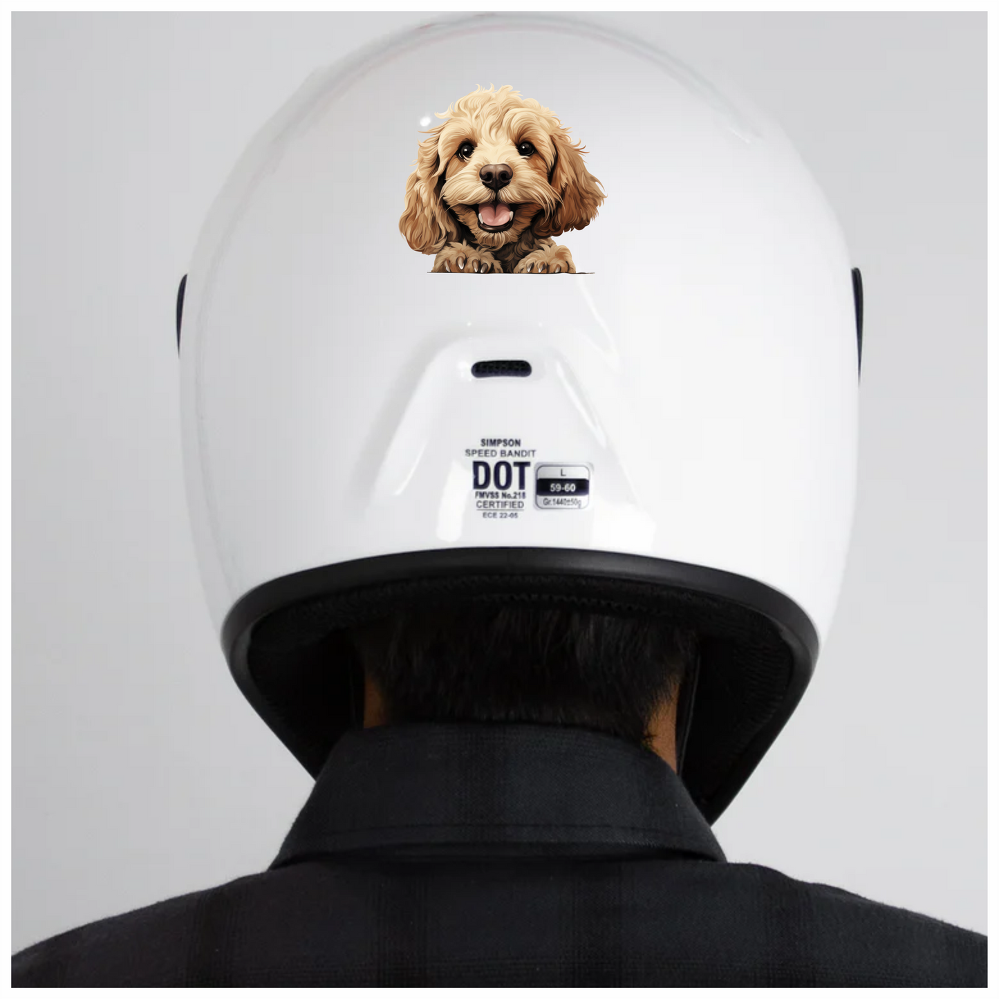 Golden Dog Puppy Happy Face Vinyl Sticker Decal