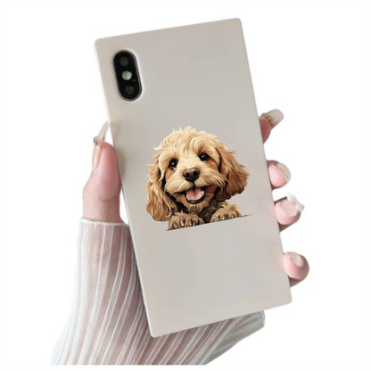 Golden Dog Puppy Happy Face Vinyl Sticker Decal