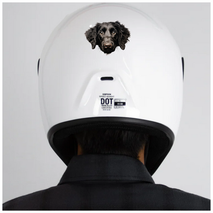 Black Dog Spaniel Face Portrait Vinyl Sticker Decal