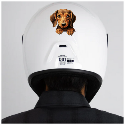 Brown Dog Dachshund Puppy Cute Vinyl Sticker Decal