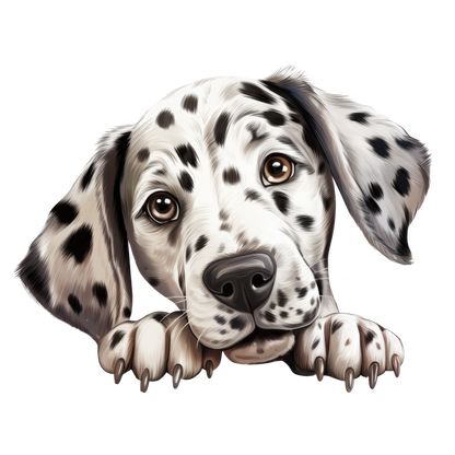 White Dog Dalmatian Puppy Cute Vinyl Sticker Decal