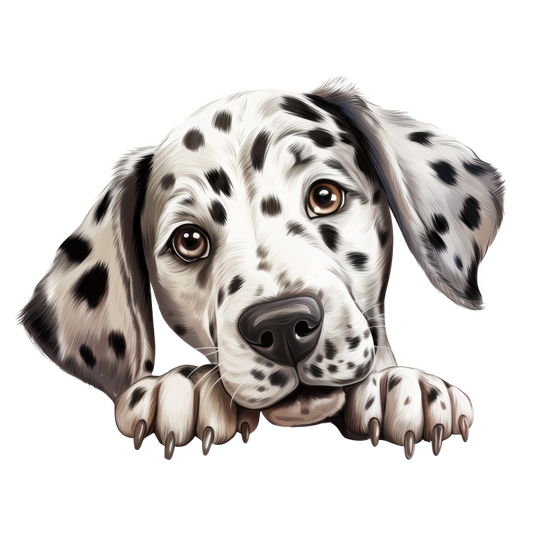 White Dog Dalmatian Puppy Cute Vinyl Sticker Decal