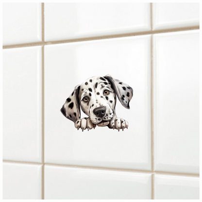White Dog Dalmatian Puppy Cute Vinyl Sticker Decal