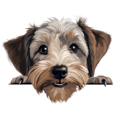 Brown Dog Terrier Face Cute Vinyl Sticker Decal