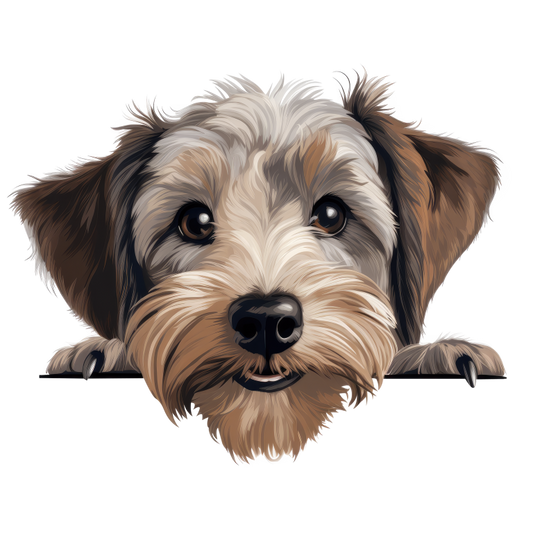 Brown Dog Terrier Face Cute Vinyl Sticker Decal