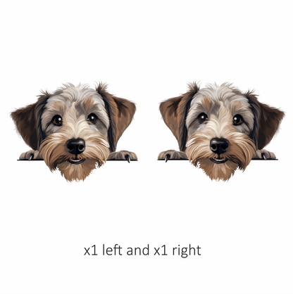 Brown Dog Terrier Face Cute Vinyl Sticker Decal