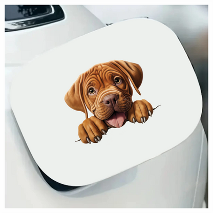 Brown Puppy Dogue De Bordeaux Vinyl Sticker Decal