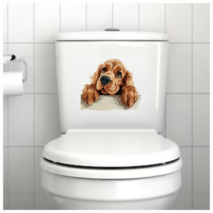 Brown Dog Cocker Spaniel Cute Vinyl Sticker Decal