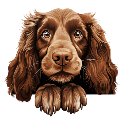 Brown Dog Cocker Spaniel Face Vinyl Sticker Decal