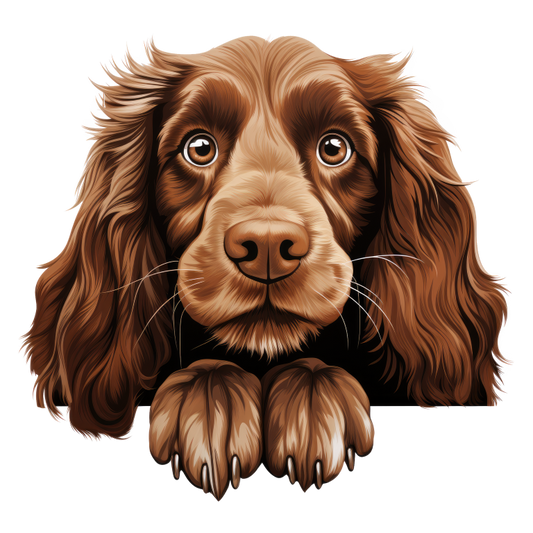 Brown Dog Cocker Spaniel Face Vinyl Sticker Decal
