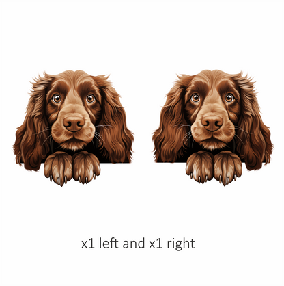 Brown Dog Cocker Spaniel Face Vinyl Sticker Decal