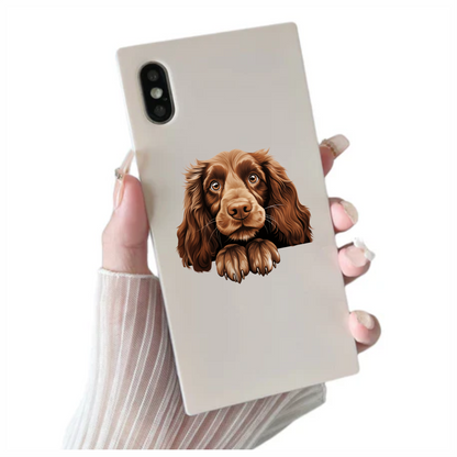 Brown Dog Cocker Spaniel Face Vinyl Sticker Decal