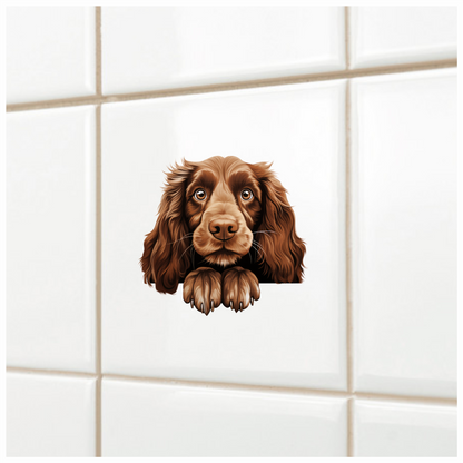 Brown Dog Cocker Spaniel Face Vinyl Sticker Decal