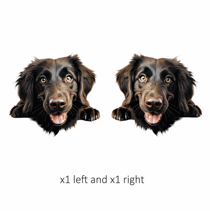 Black Dog Happy Face Retriever Vinyl Sticker Decal