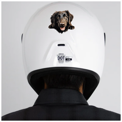 Black Dog Happy Face Retriever Vinyl Sticker Decal