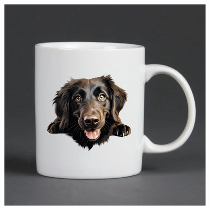Black Dog Happy Face Retriever Vinyl Sticker Decal