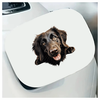 Black Dog Happy Face Retriever Vinyl Sticker Decal