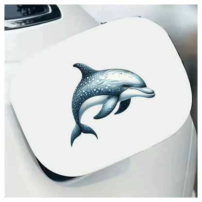 Blue Dolphin Ocean Animal Illustration Vinyl Sticker Decal