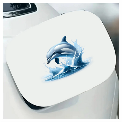 Blue Dolphin Ocean Jumping Splash Vinyl Sticker Decal