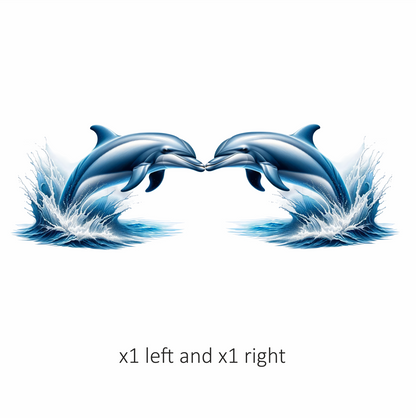 Blue Dolphin Ocean Jump Splash Vinyl Sticker Decal