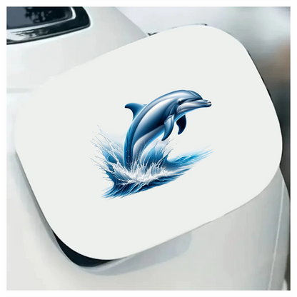 Blue Dolphin Ocean Jump Splash Vinyl Sticker Decal