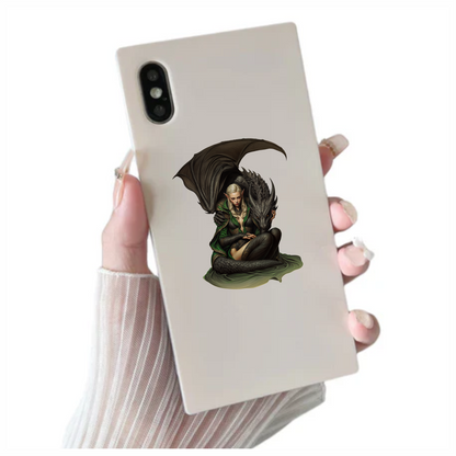 Elf Green Dragon Companion Fantasy Vinyl Sticker Decal