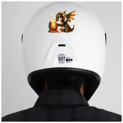 Black Gold Baby Dragon Egg Vinyl Sticker Decal