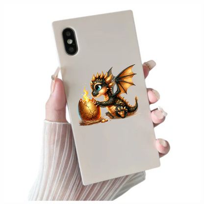 Black Gold Baby Dragon Egg Vinyl Sticker Decal