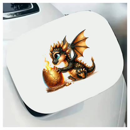 Black Gold Baby Dragon Egg Vinyl Sticker Decal