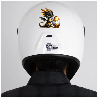 Black Baby Dragon Golden Egg Vinyl Sticker Decal