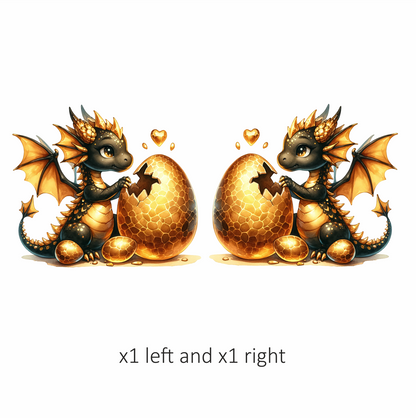 Black Dragon Golden Egg Hatch Vinyl Sticker Decal