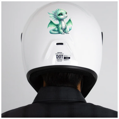 Green Baby Dragon Fantasy Art Vinyl Sticker Decal