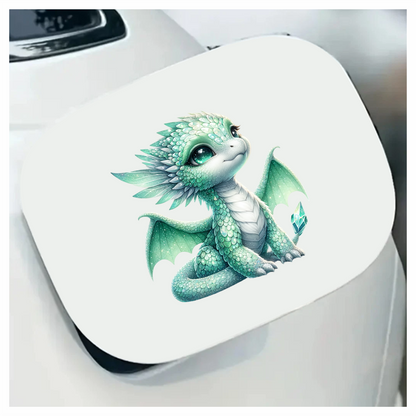 Green Baby Dragon Fantasy Art Vinyl Sticker Decal