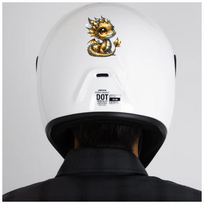 Gold Baby Dragon Cute Fantasy Vinyl Sticker Decal