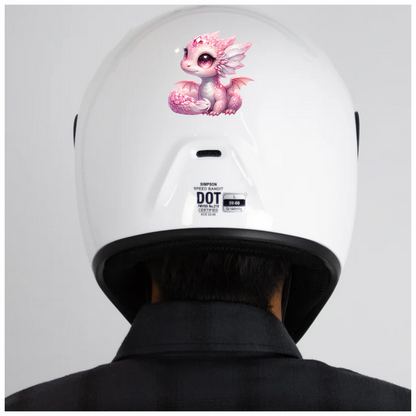 Pink Baby Dragon With Crystals Vinyl Sticker Decal