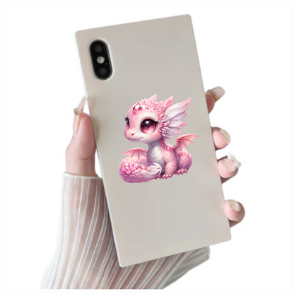 Pink Baby Dragon With Crystals Vinyl Sticker Decal