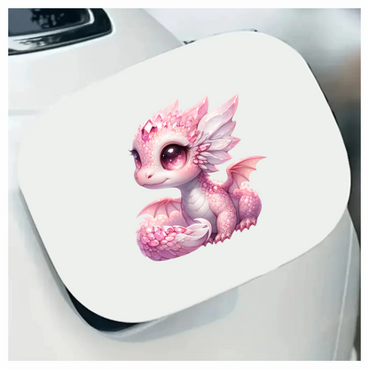 Pink Baby Dragon With Crystals Vinyl Sticker Decal