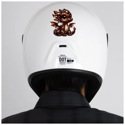 Brown Baby Dragon With Crystals Vinyl Sticker Decal