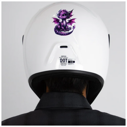Purple Baby Dragon Fantasy Art Vinyl Sticker Decal