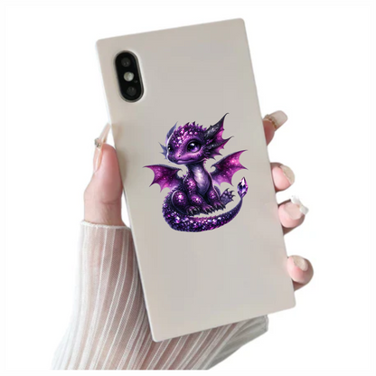 Purple Baby Dragon Fantasy Art Vinyl Sticker Decal